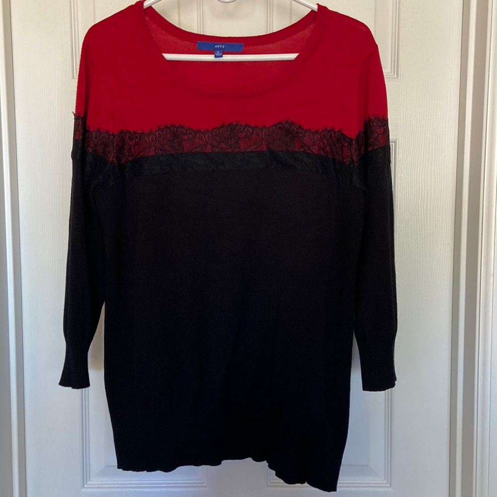 Apt 9 Lace Embellished Sweater